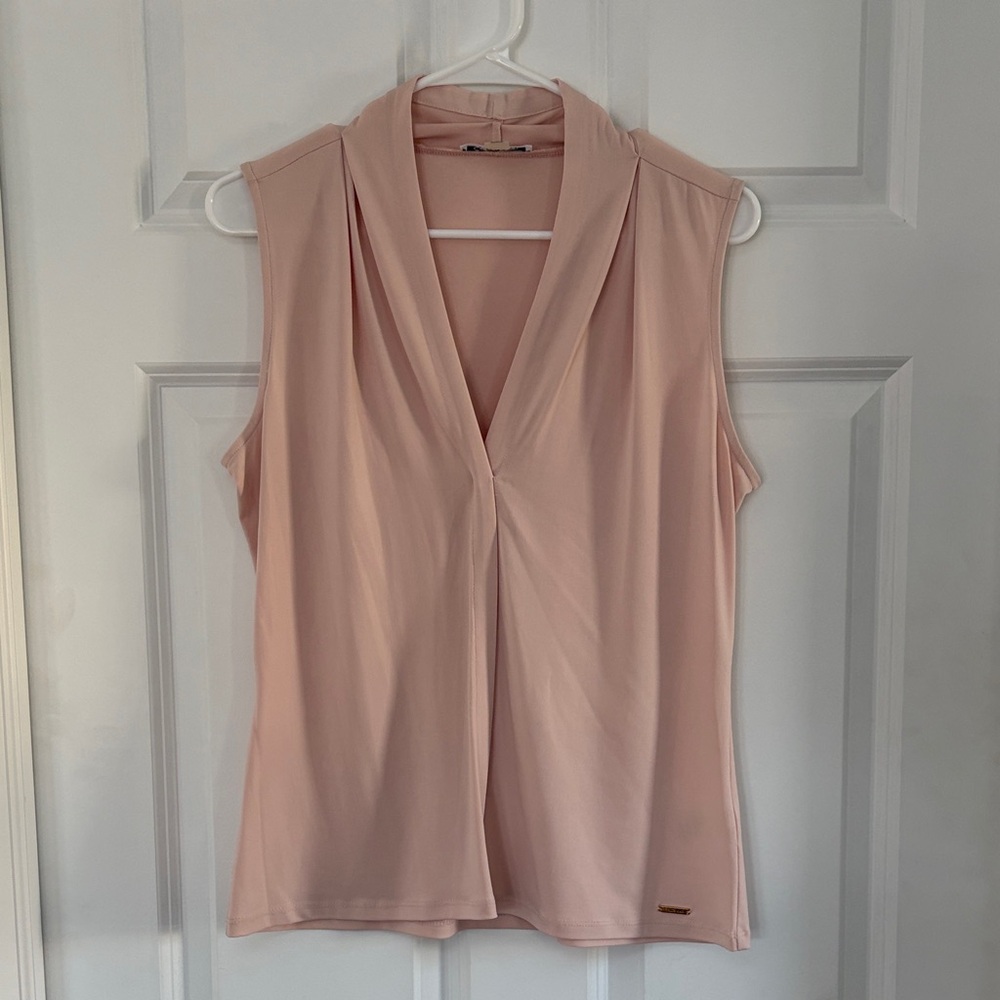 Calvin Klein Blush Pink Sleeveless Blouse